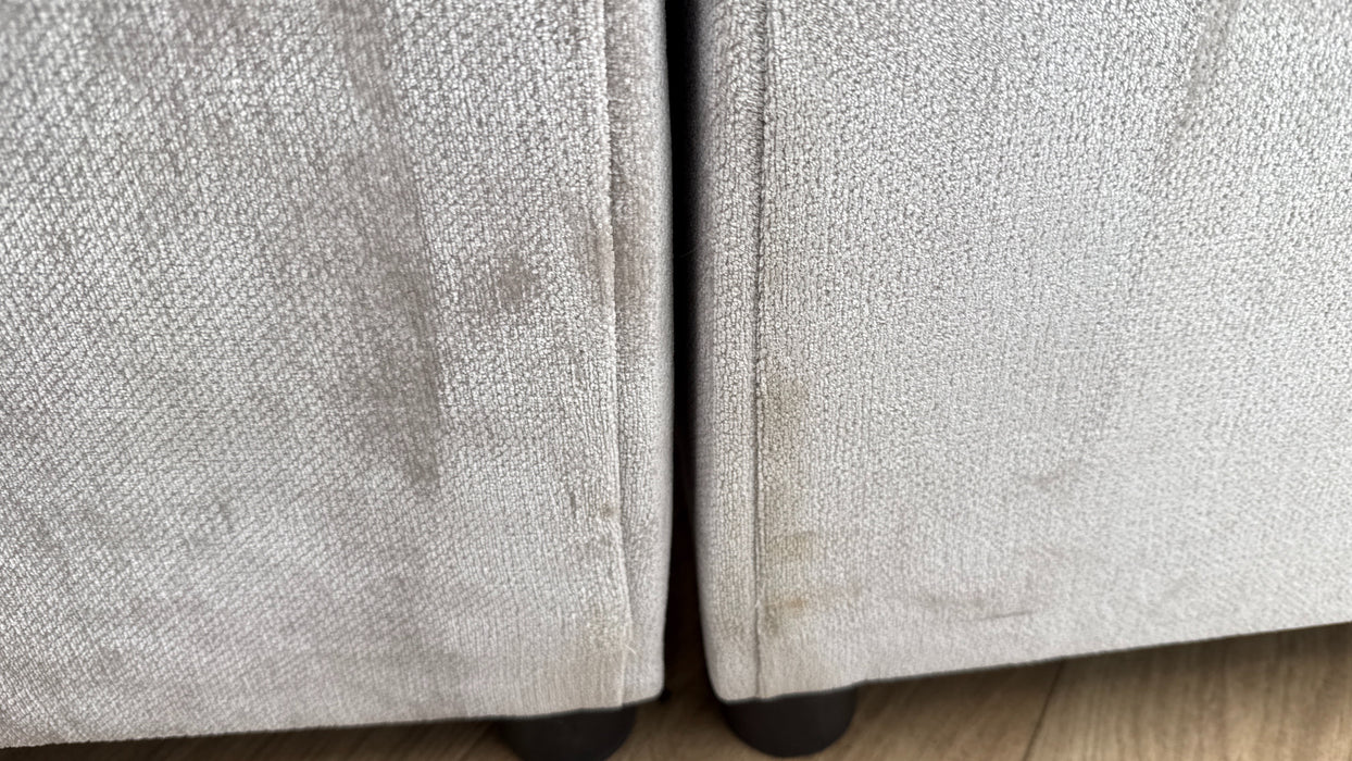 Sofology Highgrove Fabric 3 Seater Split Full Back Extra Flex in Luxury Deep Pile Chenille Silver