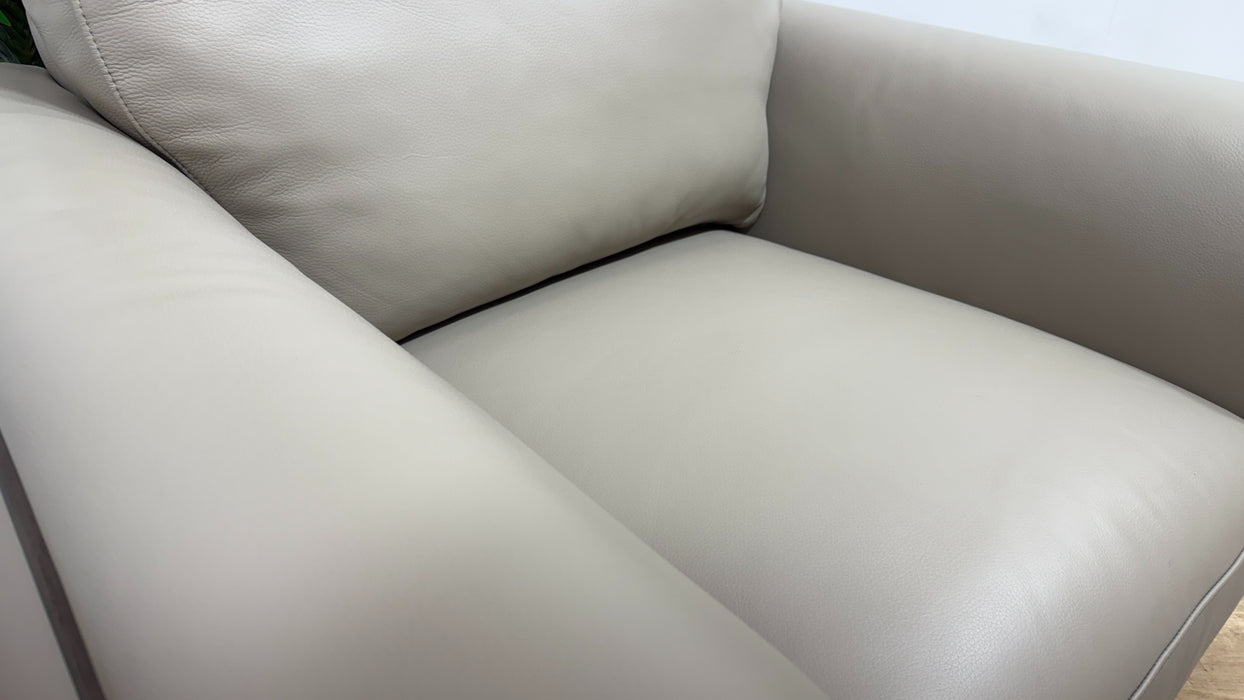 Sofology Rowen Leather Chair in Trusty Embossed Stone