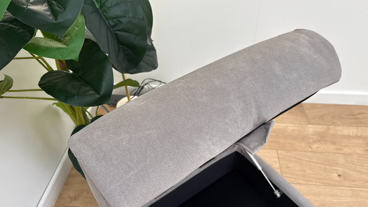 Sofology Marvella Fabric Storage Footstool in Lifestyle Flecked Stone