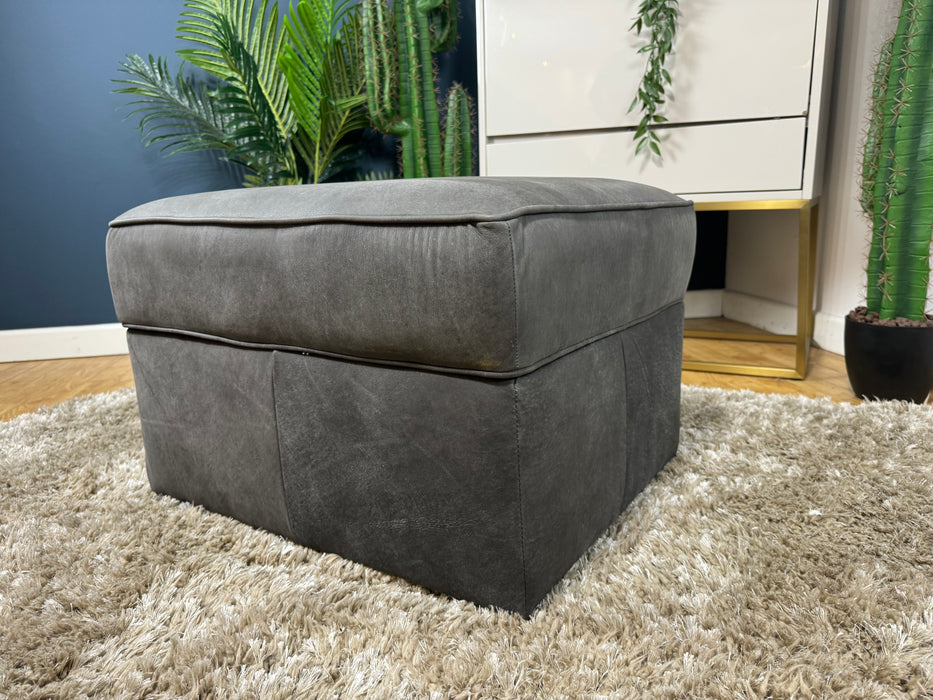Bartello Leather Storage Footstool - ( WA2 )