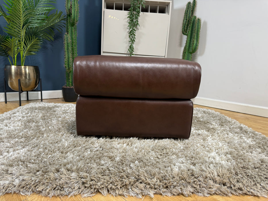 Heritage Storage Footstool Chocolate Leather (WA2)