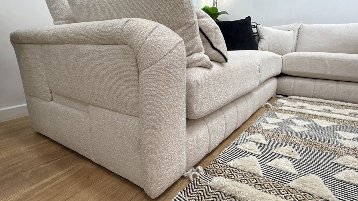 Sofology Westwood Fabric 3 Corner 3 No Trim in Soft Boucle Ecru Mix