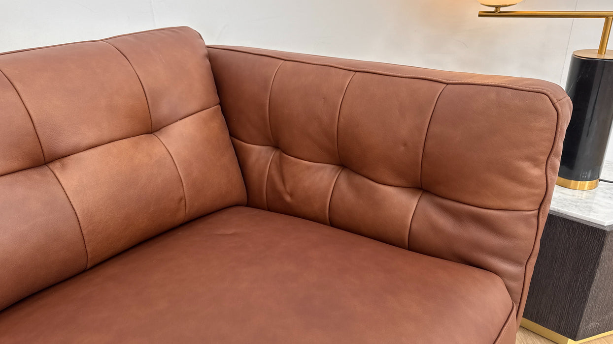 Muse 2.5 Seater Sofa - Leather - Matte Espresso