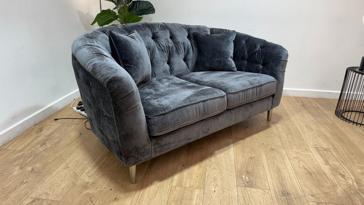 Sofology The Gatsby Fabric 2 Seater in Luxury Chenille Charcoal