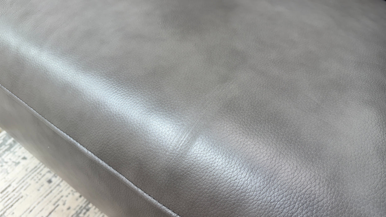 Sofology Premiere Leather 2.5 Seater Smart Console Power Recliner/Headrest Heated Seats in Trusty Embossed Grey