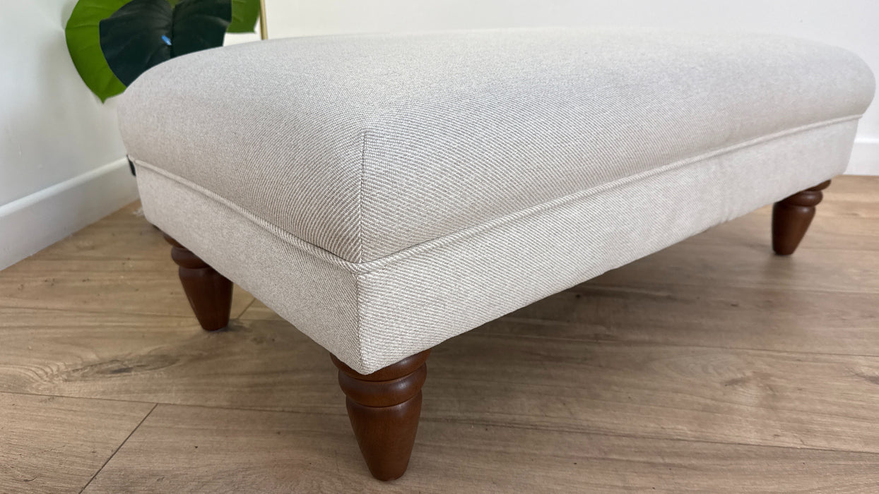 DFS Large Zinc Fabric Footstool in Teal