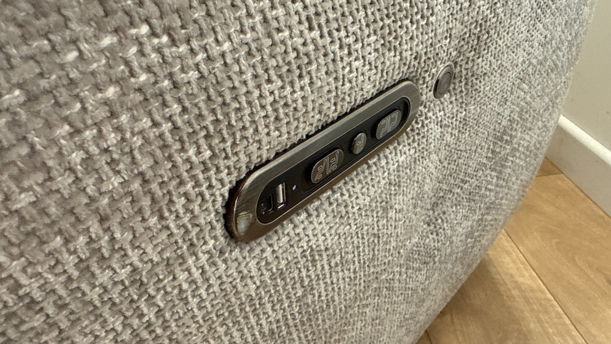 Sofology The Gracie 2 Seater Fabric Recliner Sofa in Hopsack Chenille Dove