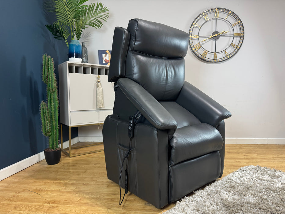 Parker Leather Rise and Tilt / Power Recliner - Trusty Sheen Black - ( WA2 )