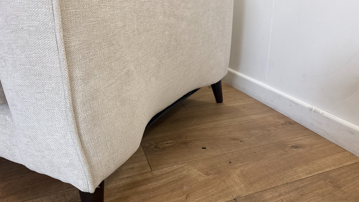 Sofology Mayfair Fabric Loveseat Foam Seats in Linen Look Chenille Mist/Pearl