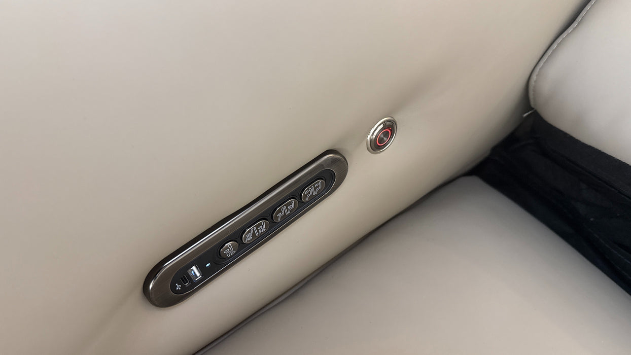 Sofology The Viento Leather 2 Seater Console Power Recliner/Headrest Heated Seat Lumbar in Trusty Super Matt Putty