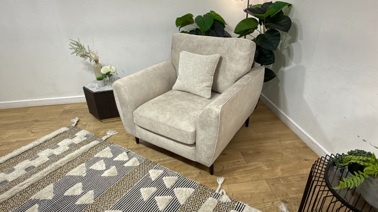 Sofology Hackney Fabric Chair Memory Foam Seat in Lifestyle Dapple Fabric Marble Mix