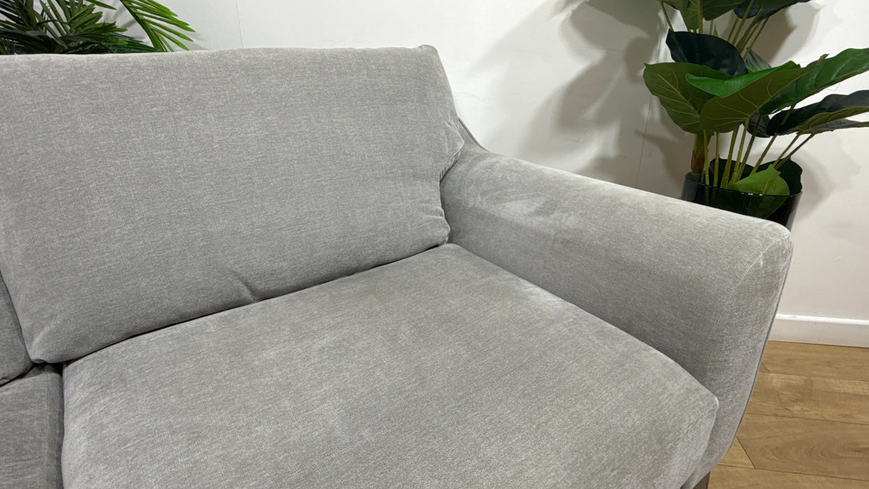 Sofology Mayfair Fabric 3 Seater in Soft Chenille Silver/Silver Mix