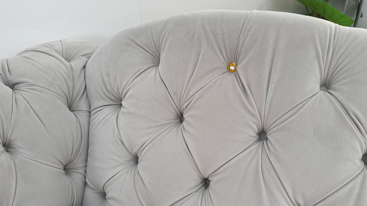 Windsor 4 Seater Fabric Sofa in Stone