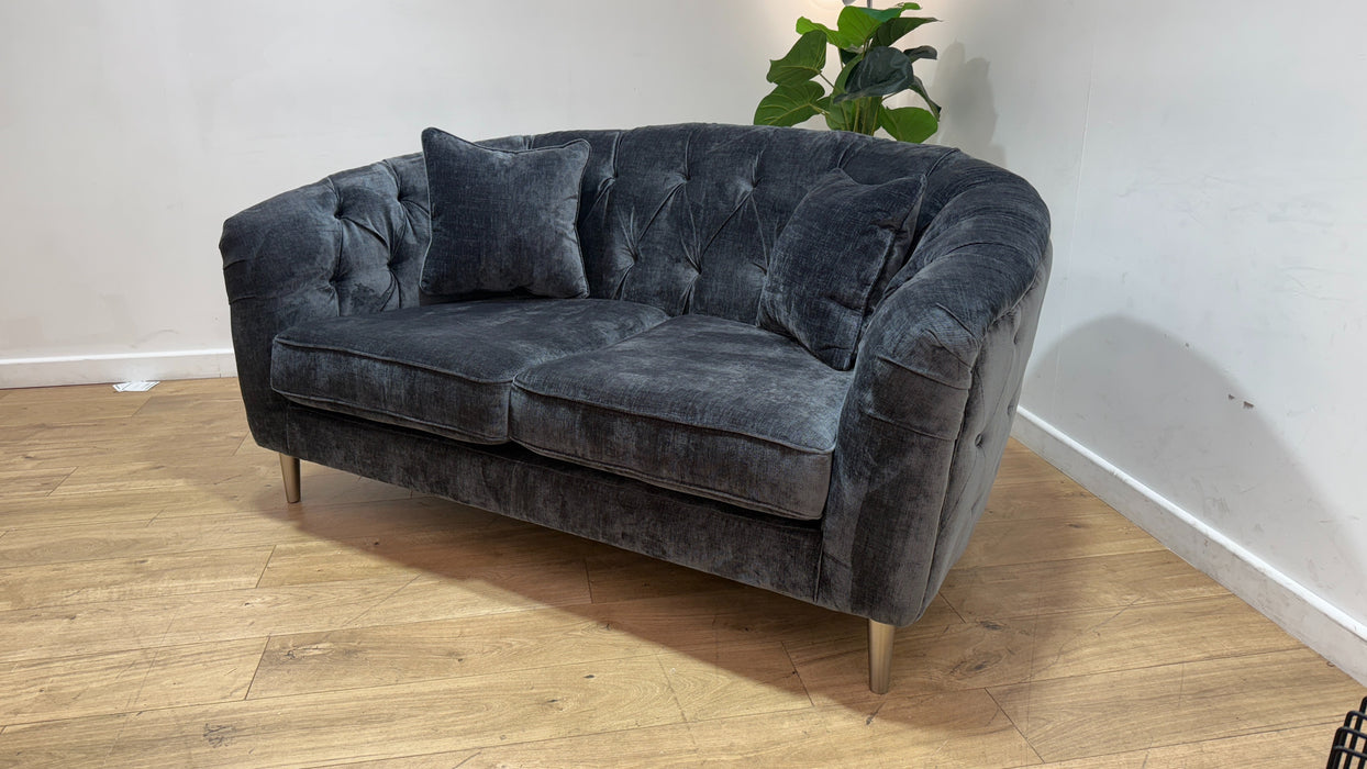 Sofology The Gatsby Fabric 2 Seater in Luxury Chenille Charcoal
