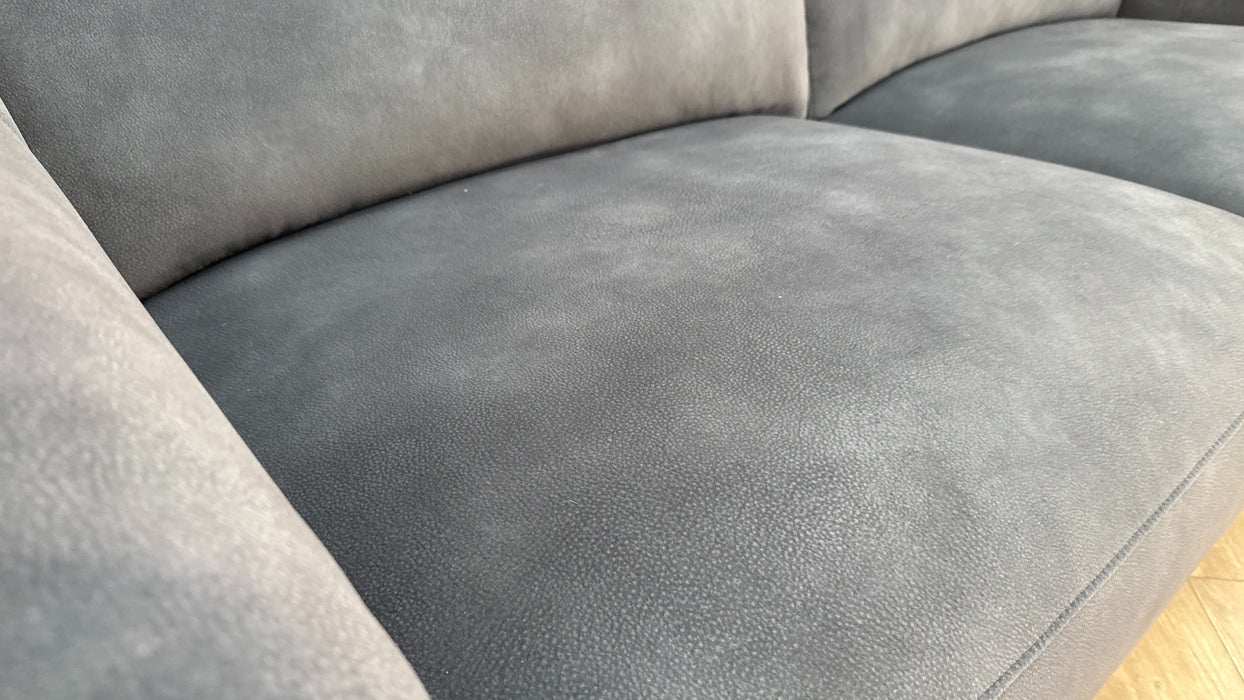 Sofology Dakota Fabric 3 Seater Power Recliner/Headrest in Lifestyle Mottled Charcoal