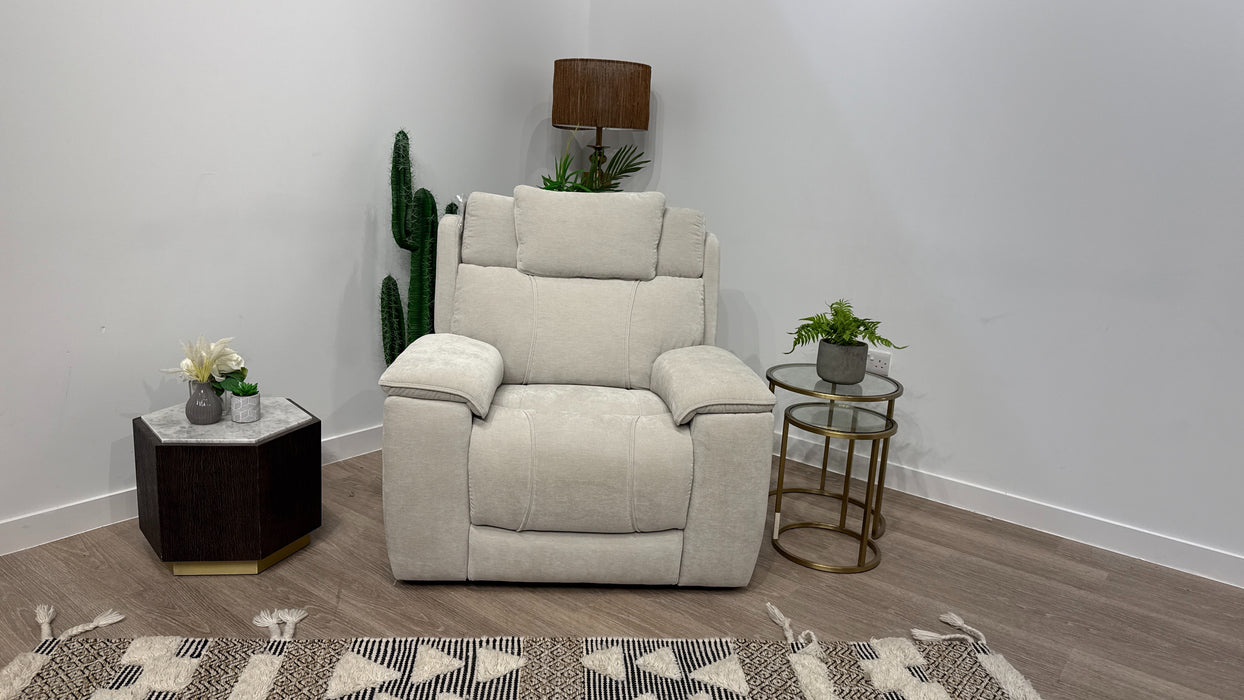 DFS Aventra Power Recline Chair In Silver