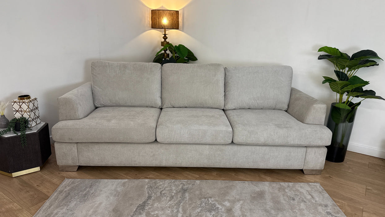 DFS Freya Fabric 4 Seater in Silver