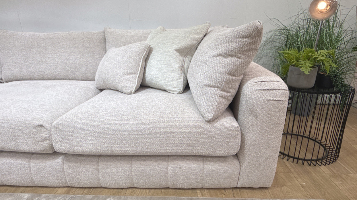 Sofology Westwood 1 Corner 3 Fabric Sofa on Boucle Blush
