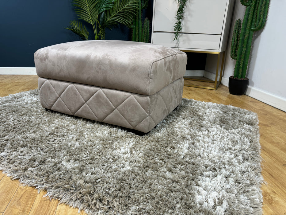 Mason Fabric Designer Footstool Tara Nutmeg (WA2)