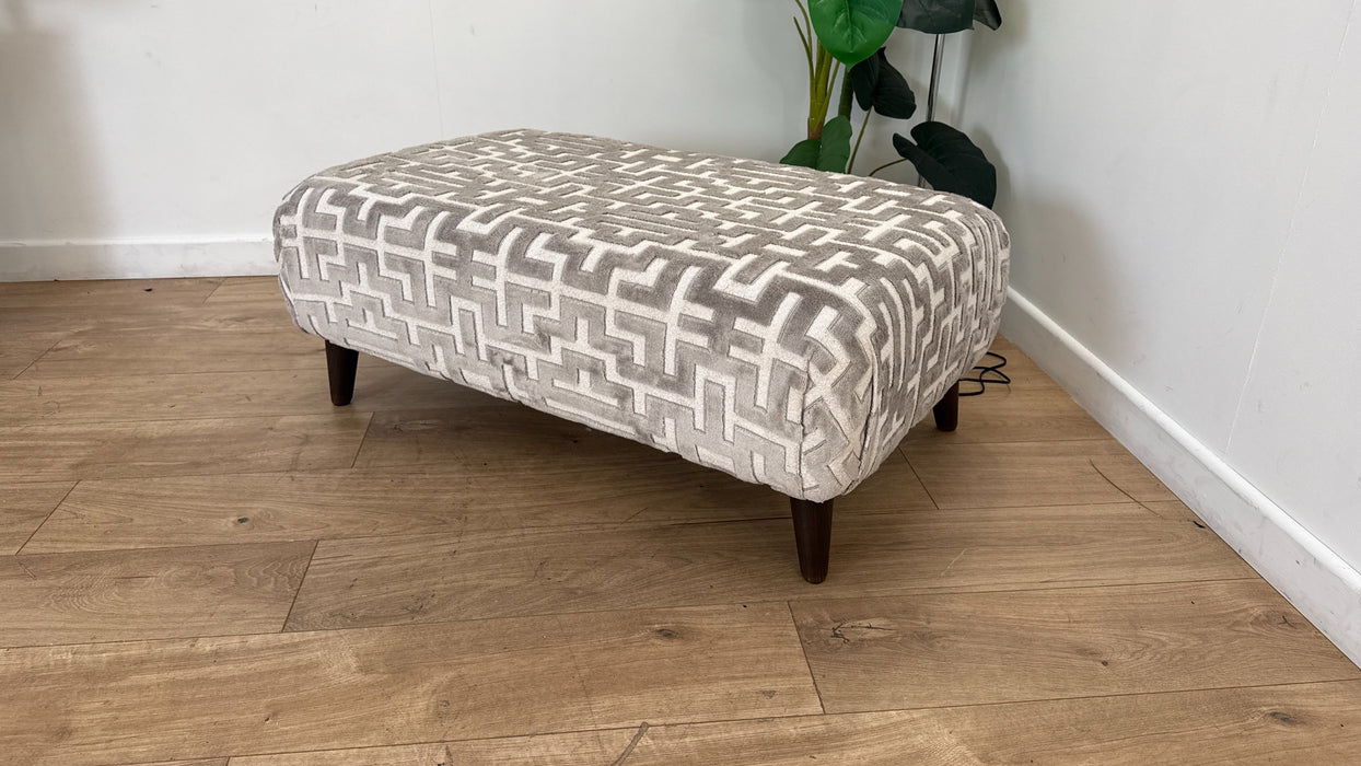 Sofology Mayfair Fabric Designer Footstool in Pebble