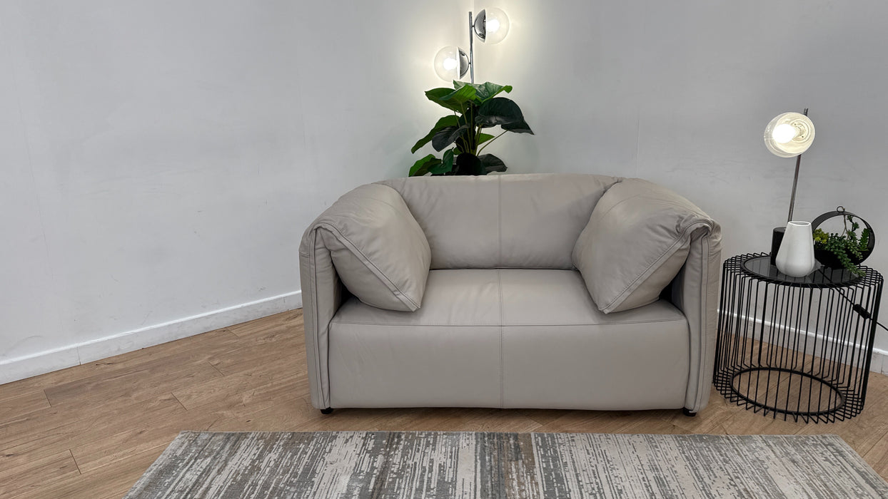 DFS Venosa Loveseat in Leather  Stone