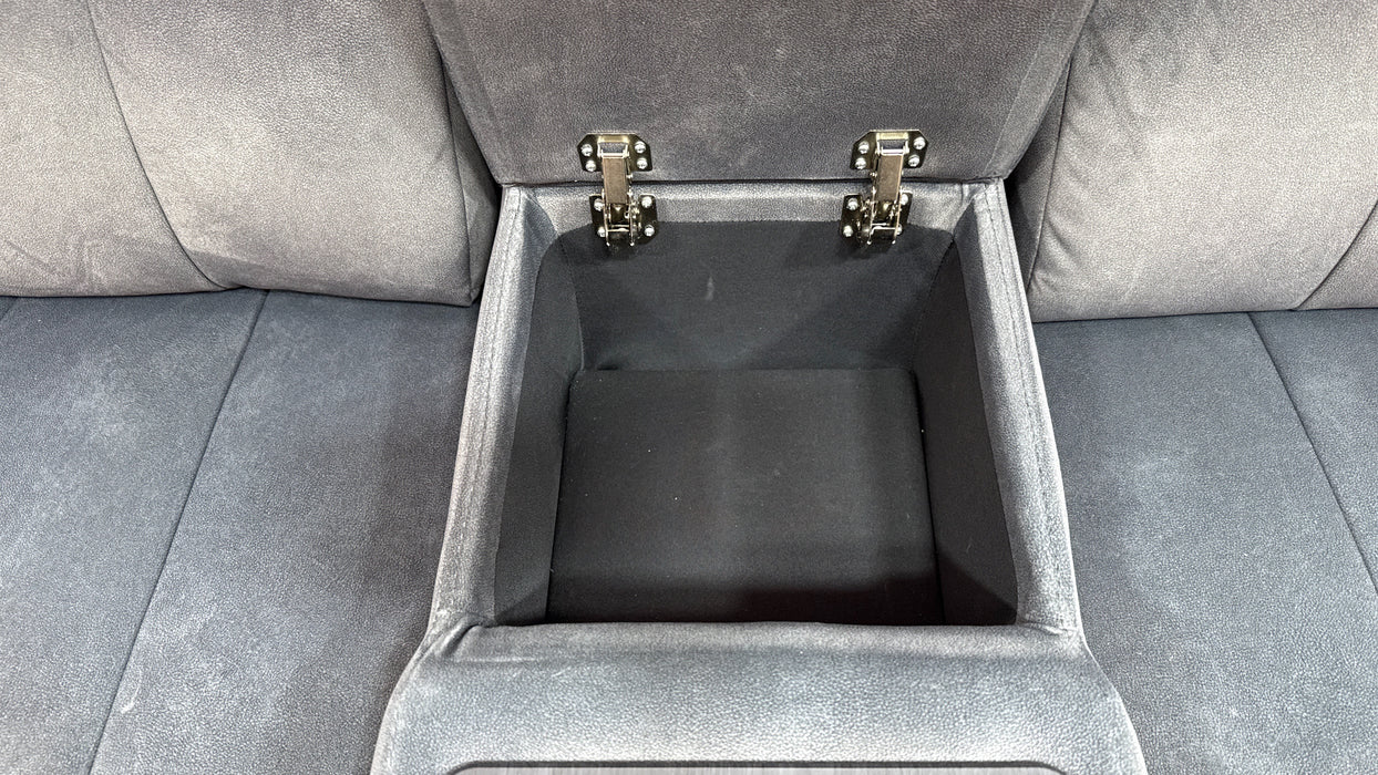 Sofology Paramount Fabric 2.5 Seater Console Power Recliner/Headrest Speakers in Lifestyle Flecked Charcoal
