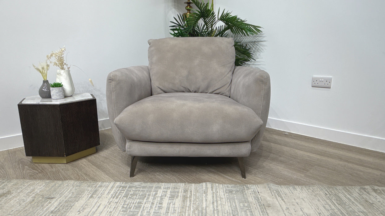 Sofology Adler Fabric Chair in Lifestyle Mottled Marble