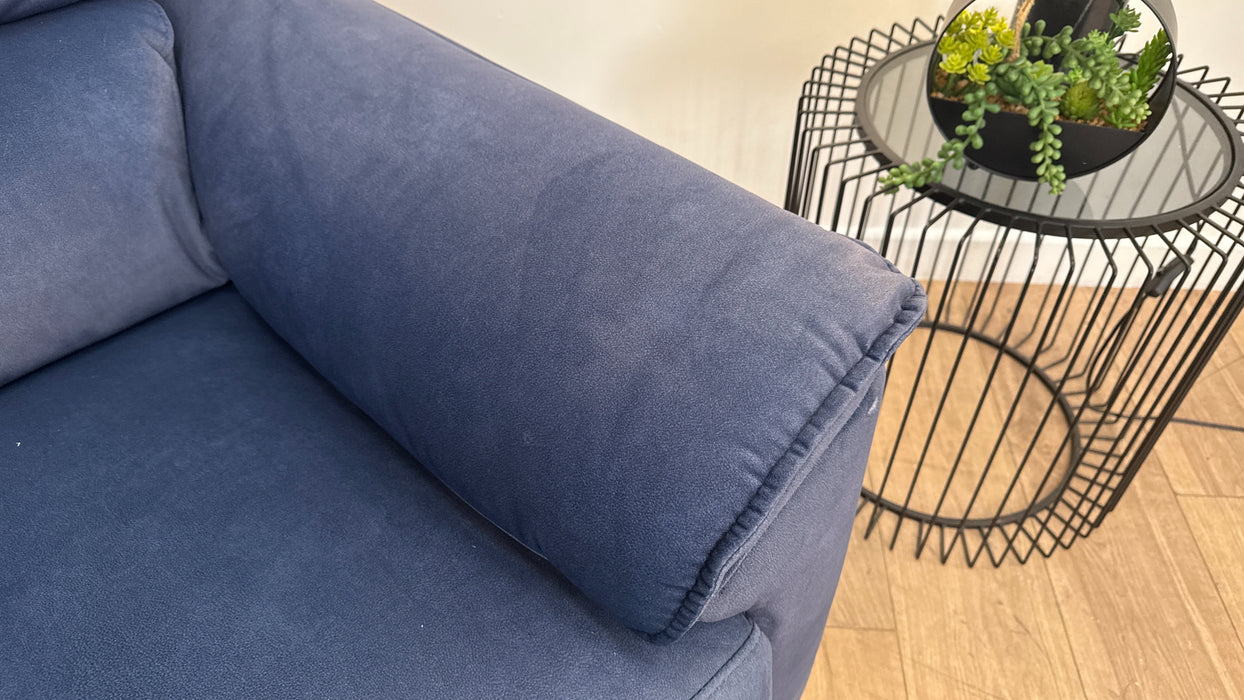 Sofology The Hugo 2.5 Seater Fabric Recliner Sofa in Lifestyle Flecked Navy