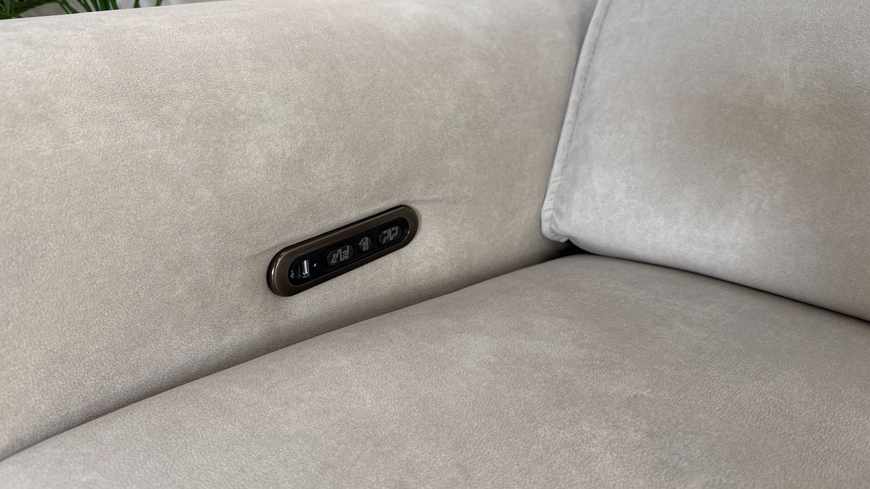 Sofology The Premiere 2.5 Seater Recliner Sofa in Lifestyle Flecked Fabric Ivory