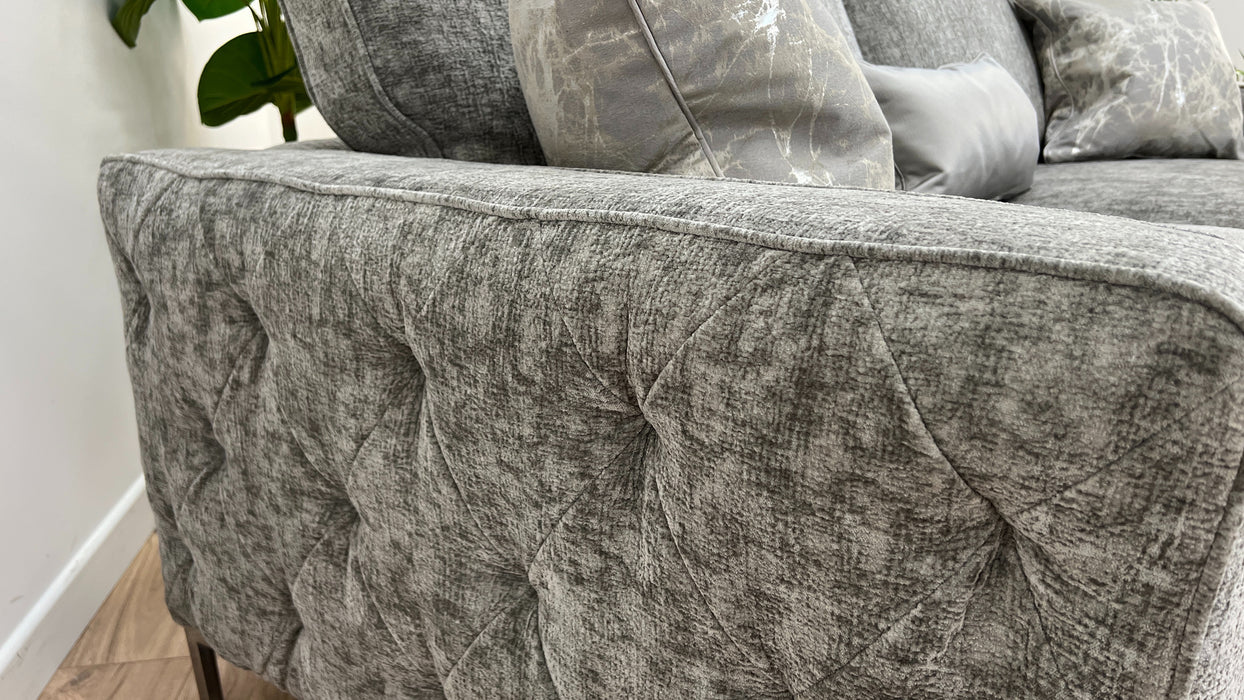 Rococo 4 Seater - Fabric Sofa - Rococo Verbier Grey Mix