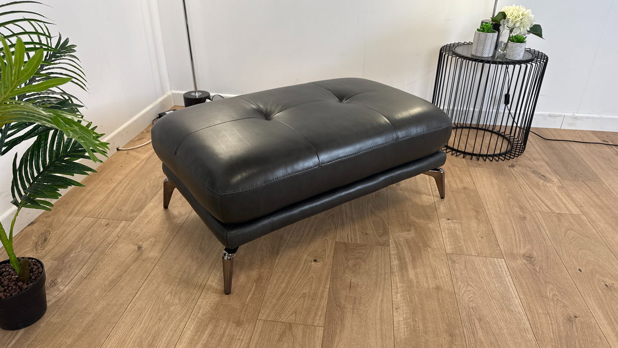 Mimi Footstool - Leather Footstool  -