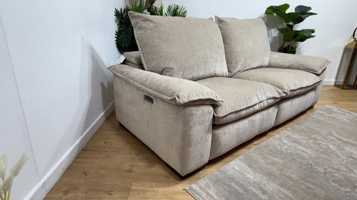 Sofology Embrace 3 Seater Power Recliner/Headrest in Mushroom