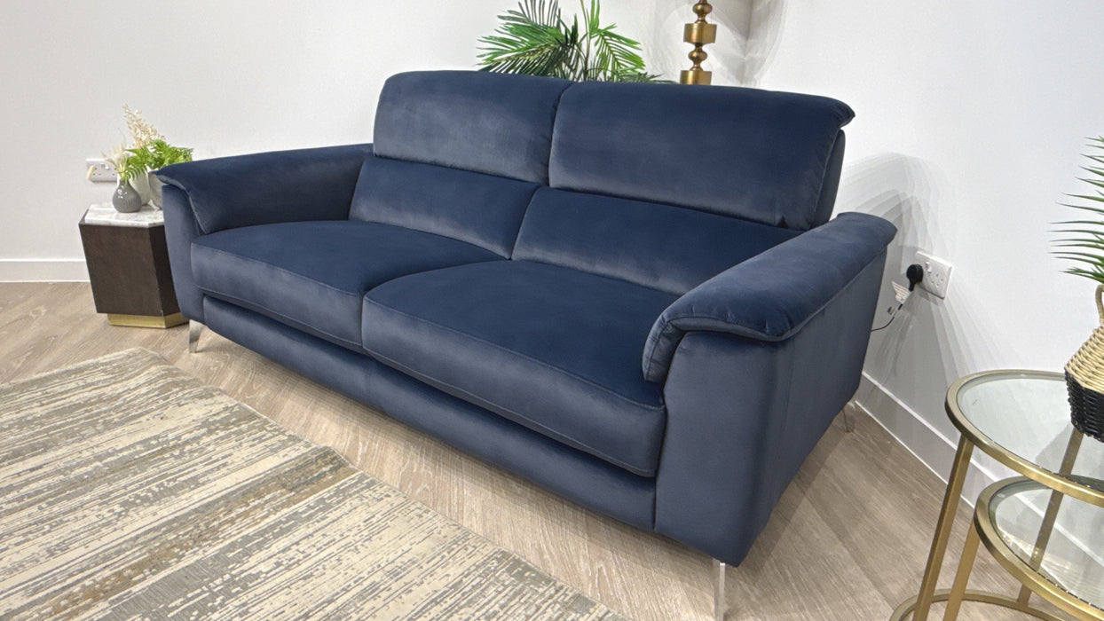 Sofology Illinois Fabric 3 Seater in Lifestyle Mottled Navy Blue