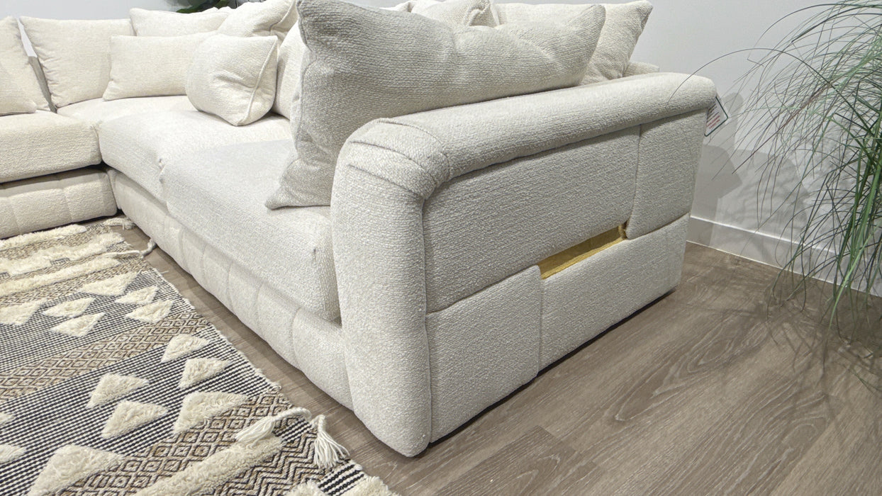 Sofology Westwood  1 Corner 3 Fabric Sofa in Soft Boucle Ecru