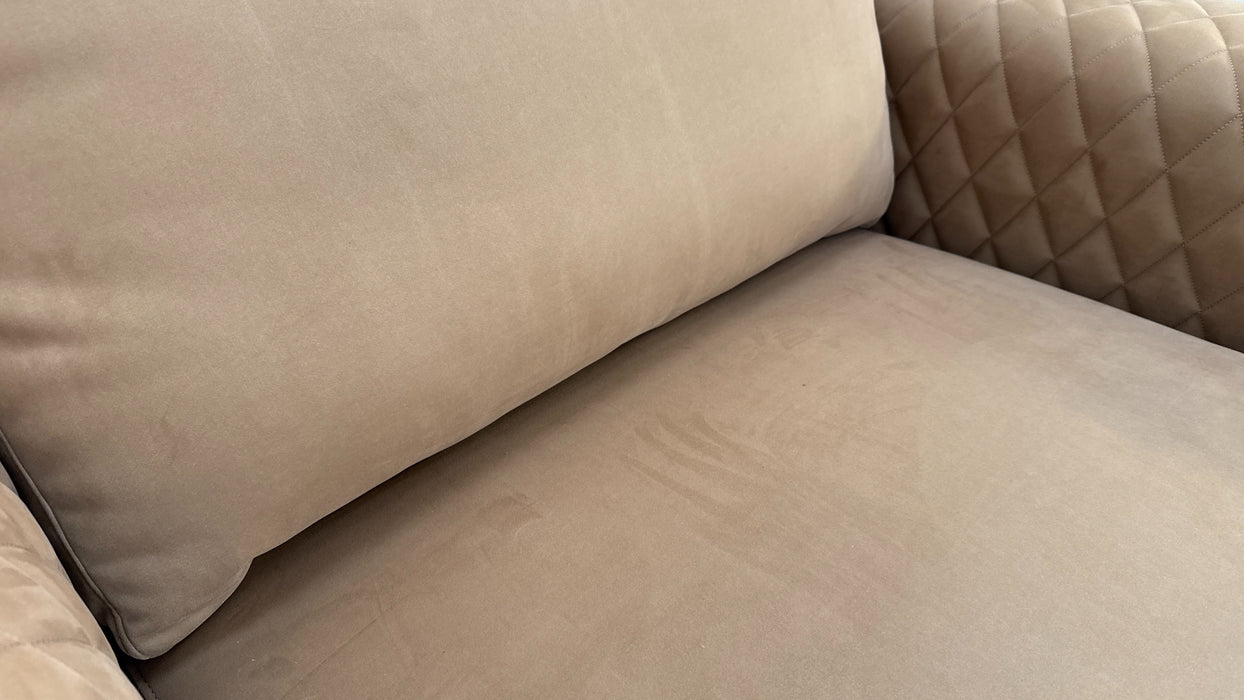 Sofology The Firenze Fabric Loveseat in Lifestyle Nubuck Feel Camel
