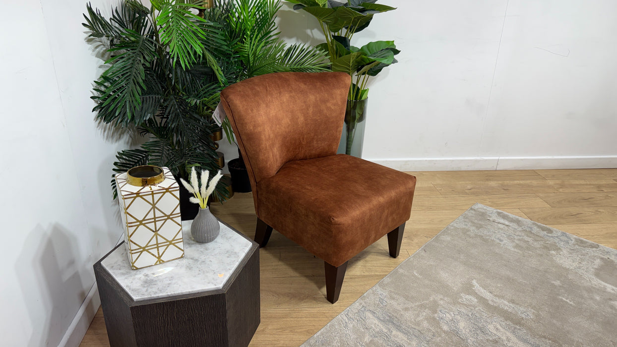 Sofology Bartelli Fabric Accent Chair in Sublime Rust