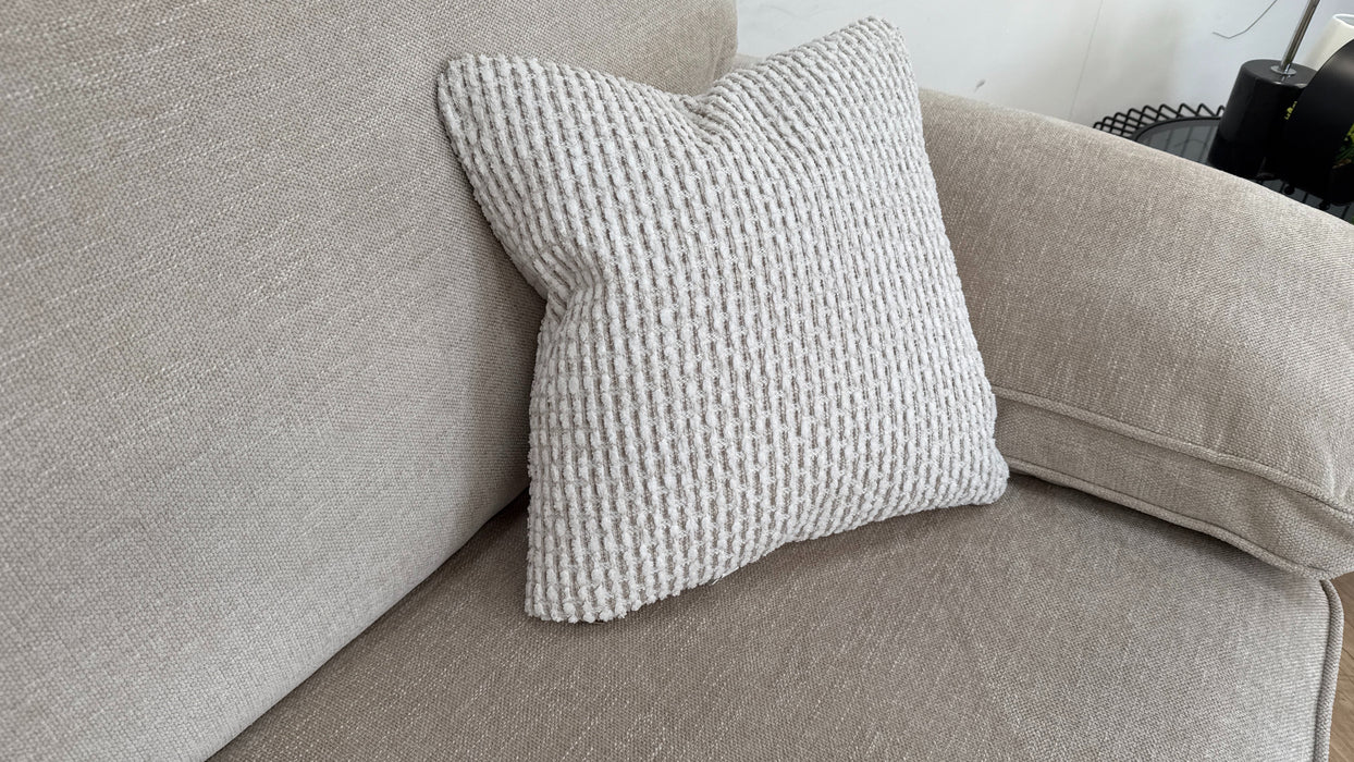 Sofology Brixton Fabric 3 Seater in Linen Look Chenille Natural Mix