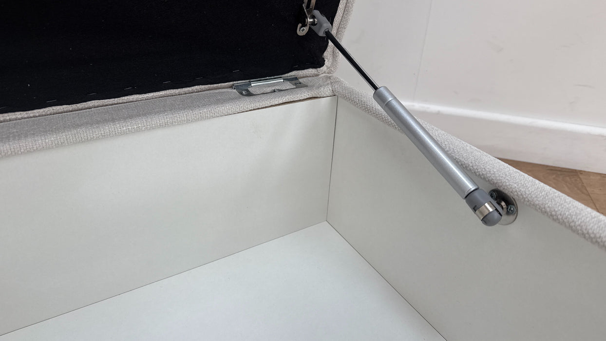 Sofology The Mayfair Fabric Storage Footstool in Linen Look Chenille Mist