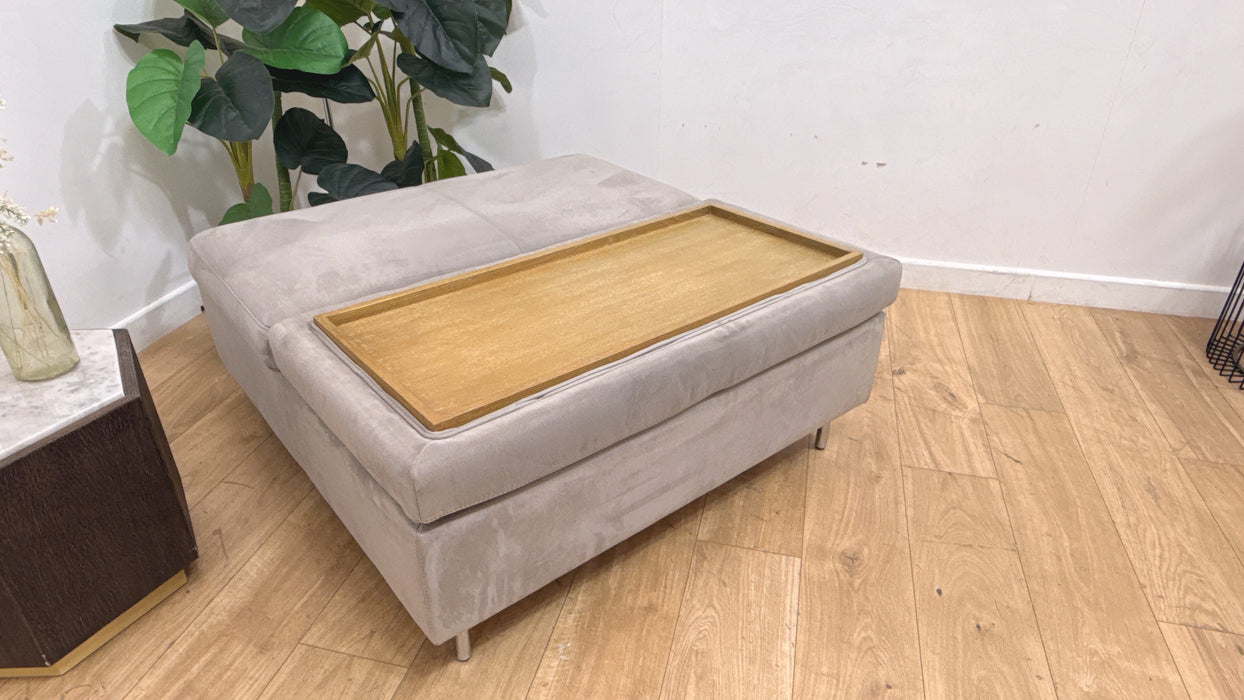 Sofology Illinois Fabric Designer Footstool in Toronto Grey