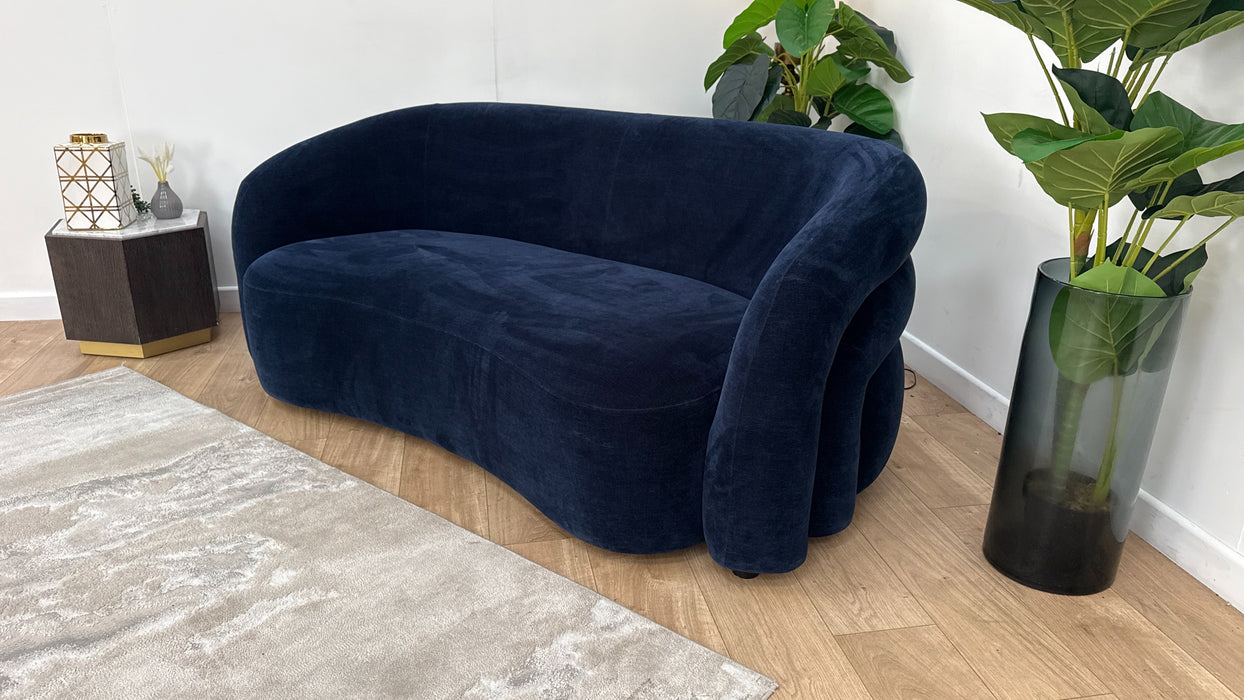 Sofology Dalston Fabric 3 Seater in Soft Chenille Navy Limited Edition