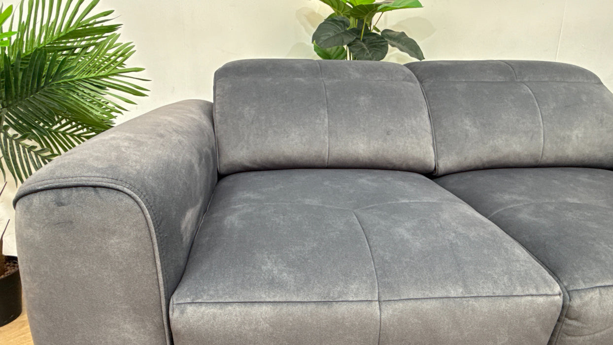 Sofology Riviera Fabric 2 Seater Motion Chaise in Lifestyle Flecked Charcoal