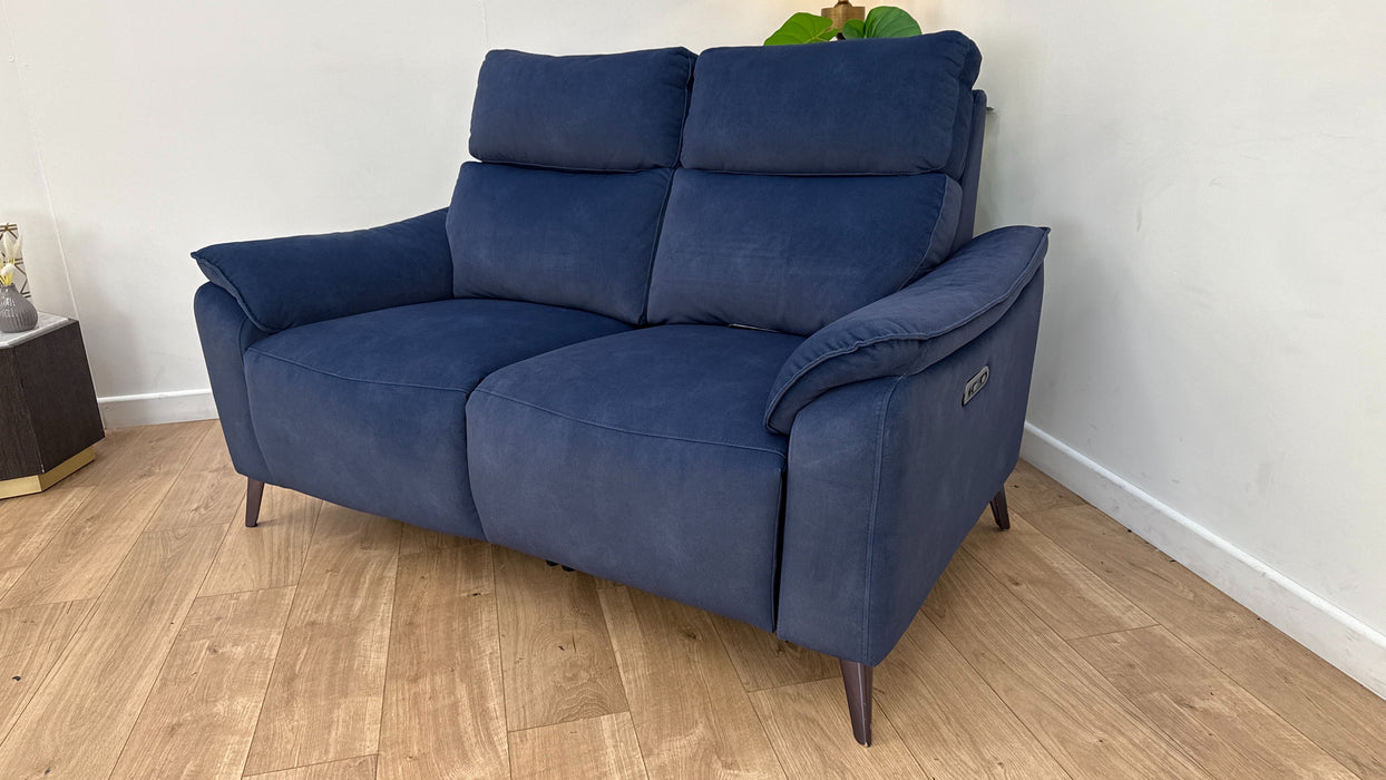 Sofology The Arlo Fabric 2 Seater Power Recliner in Lifestyle Flecked Navy