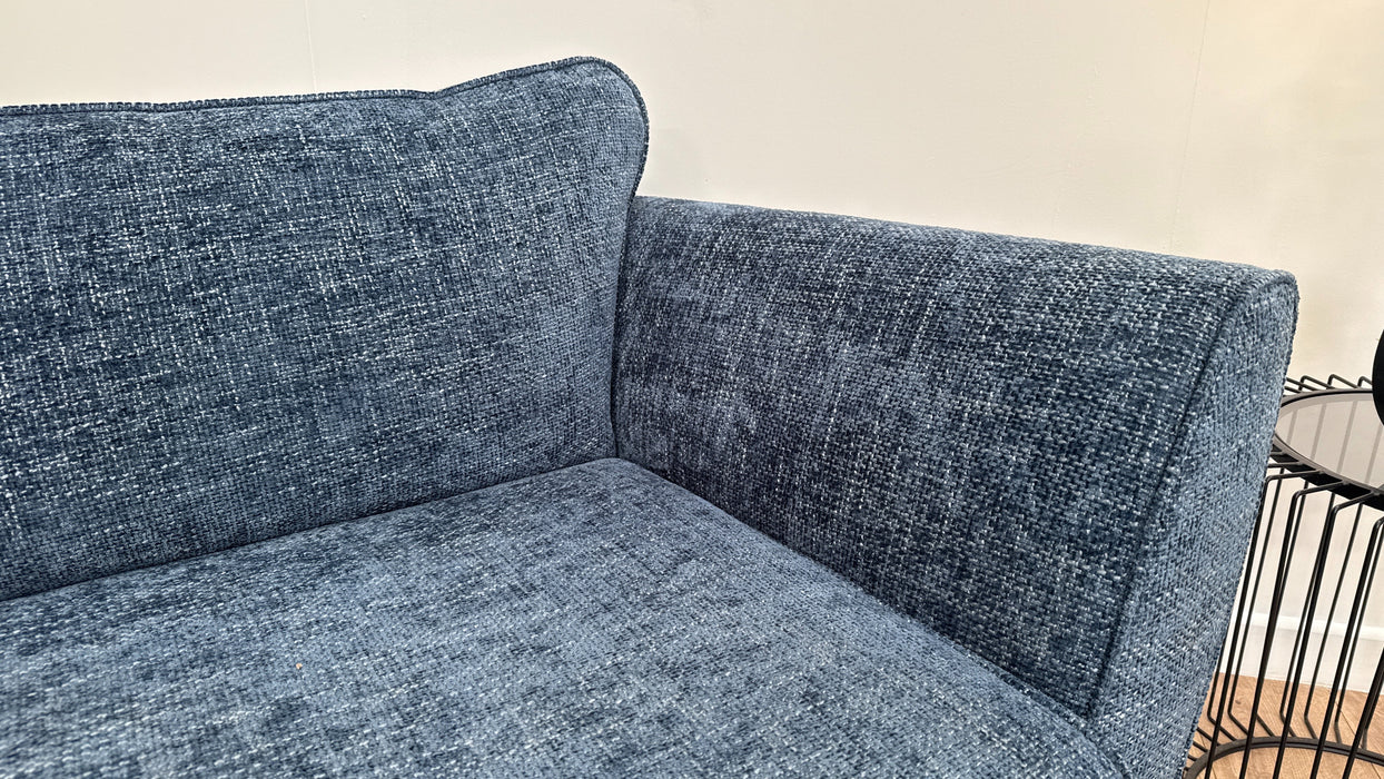 Sofology Canterbury Fabric 4 Seater in Weave Blue/Mink