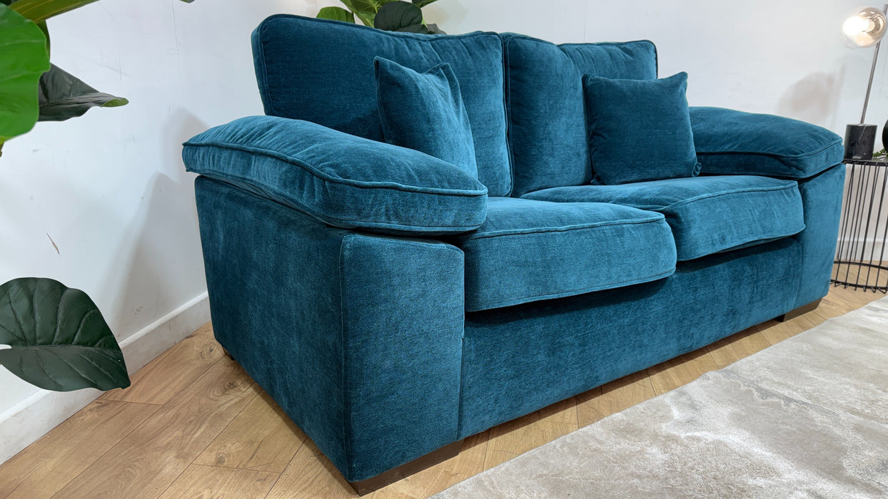 Sofology Brixton Fabric 2 Seater in Soft Chenille Teal