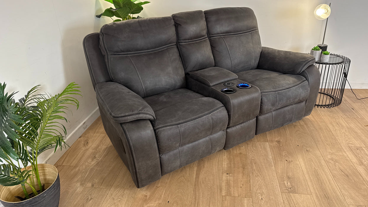 Vinson 2 Seater Smart Console Fabric Power Recliner with Power Hdrst