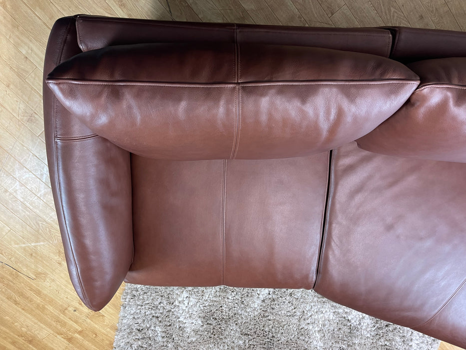 Adler Leather 3 Seater Asymmetric - Soft Leather Brown (WA2)