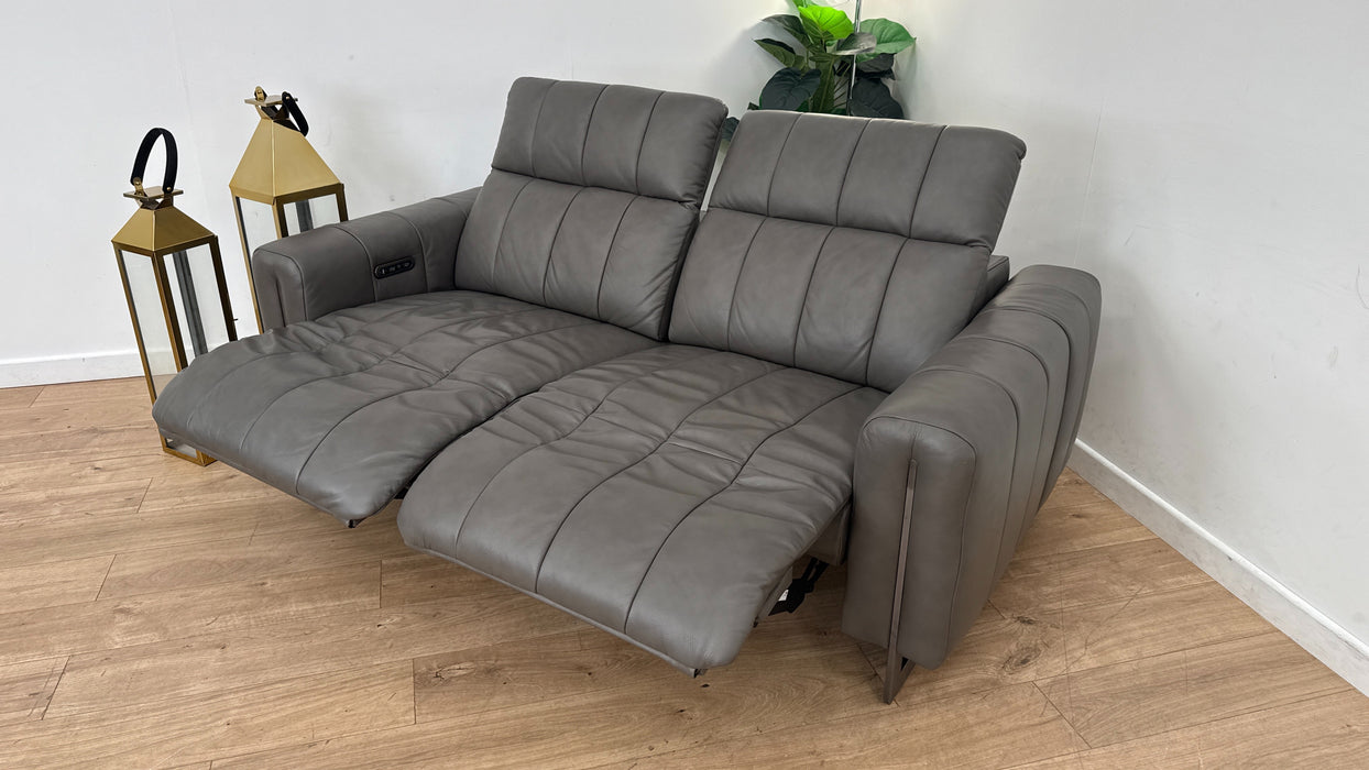 Sofology The Paramount 2.5 Seater Recliner Sofa Console Charcoal