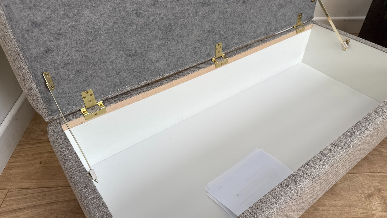 DFS The Layla Fabric Footstool in Plain Mink