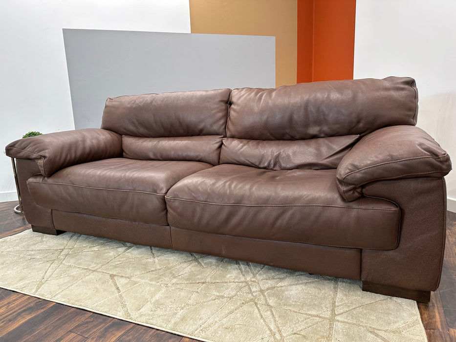 Santino 3 Seat - Leather Sofa - Apollo Marrone