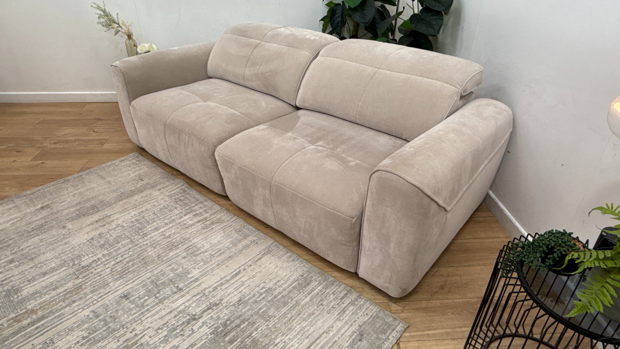 Sofology Riviera Fabric Motion Chaise in Relaxed Chenille Cotton